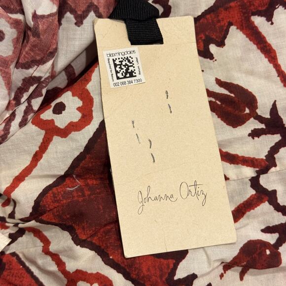 Johanna Ortiz Baru Nomadic Hunting Paperbag Cotton Pants Rust Red Size 6 NWT - Picture 6 of 10